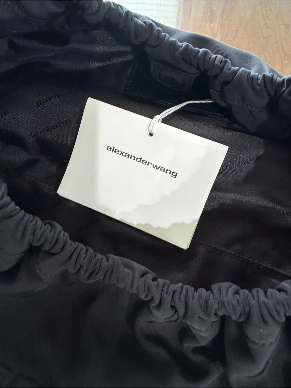 Alexander Wang Black Ruched Hobo Shoulder Bag